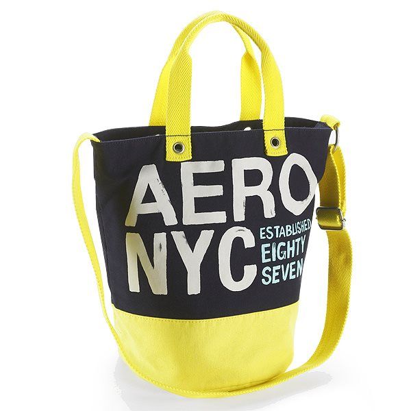 AERO NYC EST 87 COLORBLOCKED CANVAS TOTE